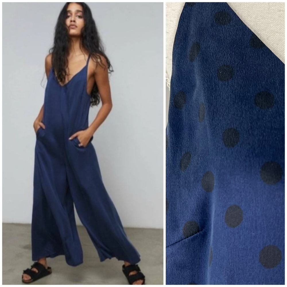 NWOT Lunya Washable Silk Elastic Strap Jumpsuit